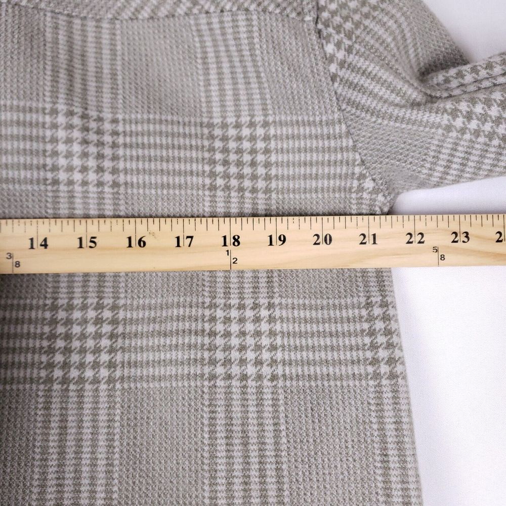 Dip Plaid Shirt Jacket Women Small Gray Button Front Shacket Long Sleeve Pockets - Picture 9 of 9